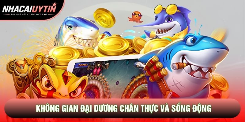 Không gian đại dương chân thực và sống động Không gian đại dương chân thực và sống động