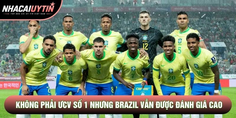 Tuy không phải ƯCV số 1 nhưng Brazil vẫn được đánh giá cao