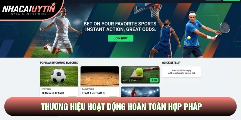 Thương hiệu hoạt động hoàn toàn hợp pháp Thương hiệu hoạt động hoàn toàn hợp pháp